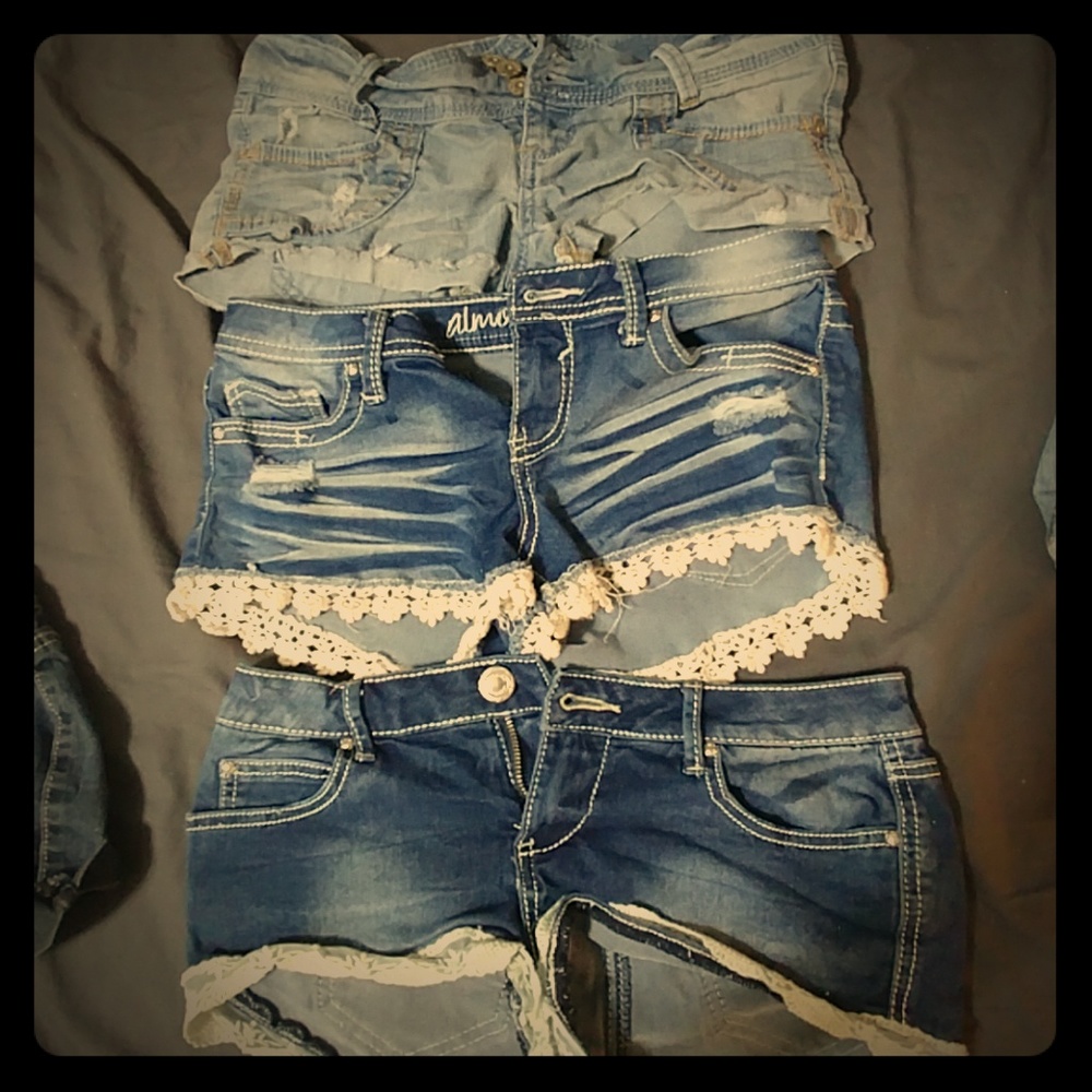 Blue jeans shorts